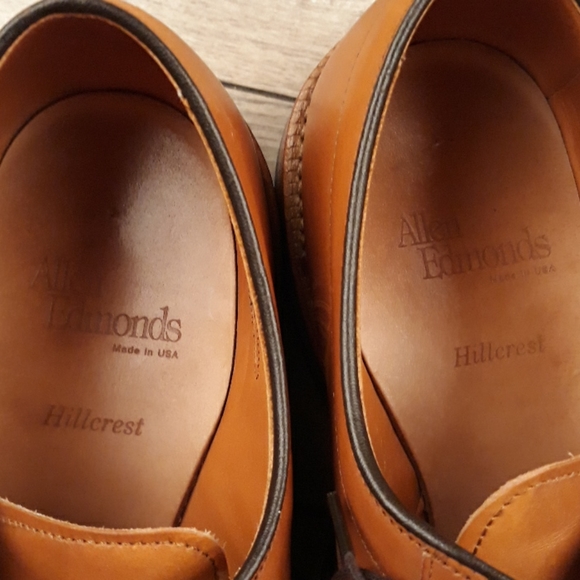 ALLEN‎ EDMONDS Hillcrest Tan Brown Oxford Lace Up Sz 10.5 D Mens Dress Shoes - Picture 8 of 9